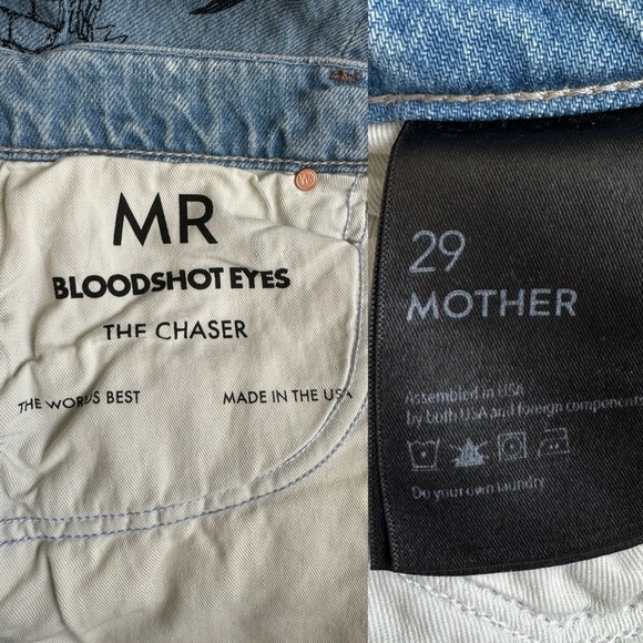 NWT MOTHER The Chaser Jeans in Bloodshot Eyes Wash Men’s Size:29 - Picture 16 of 17